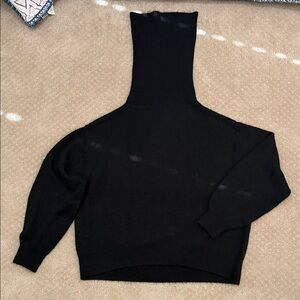 H&M High Roller Cowl Neck Sweater, Black, Size M